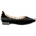 Балетки 9L121-NW401-015A черный замш туф