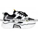 Кросiвки, кеди 93-69 (кож-зам) black+white кожа туф