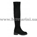 Сапоги 18J1752-2201ZB-3008 (мех 4) черный замш зима