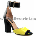 Босоніжки W3009L-613-M195+C225 yellow лак/black кожа л
