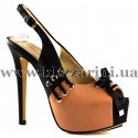 Босоніжки E111K-042 black+coffee кожа Y0080/Y0001 л