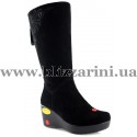 Сапоги DM12-A23-378/12 (полн мех) (бол разм) black замш з