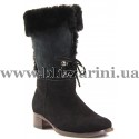 Сапоги 3FQH-12-53/M (полн мех) black замш HD015/PM010 з