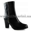 Ботильоны C930-6328M (полн мех) black кожа з