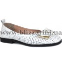 Балетки 42 390  белая  кожа  туф