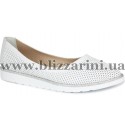 Балетки G084 3798 126 (БОЛ Р)  белая  кожа  туф