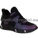 Кросiвки, кеди FLM87611 camouflage кожзам  черный+фиолет кожа  туф