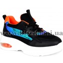Кросiвки, кеди 93-12 black A кожзам  черная кожа  туф