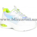 Кросiвки, кеди 93-12 white B кожзам  белая  кожа  туф