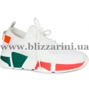 Кросiвки, кеди 8888 white кожзам  белый  текстиль  туф