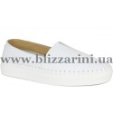Мокасины, слипоны 5003 331  белая  кожа  туф