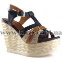 Босоніжки 085-4203  16 laci taba blue кожа л