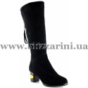 Сапоги FM14-L815-68/12(полн мех) (бол разм) black замш з