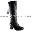 Сапоги F86-273-N83BEE (шир полн) (бол разм) black кожа ос