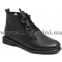 Ботинки 0414-788 02  black leather кожа  бот