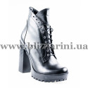 Полусапоги W17-792 black leather черная кожа бот