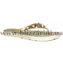 Сабо, шлепанцы SL-26 gold кожзам  золото   л