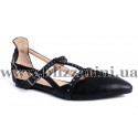 Балетки 0018-165 R-2035  черная кожа лазер  л-т