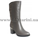 Полусапоги KR350-16BYL-277.271-M (полн мех)  серая кожа/замш  зима