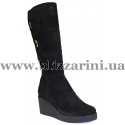 Сапоги 1030 (шерсть 4) 11-21  черный замш з