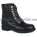 Ботинки 362 1812 siyah deri black (полн мех)  черный кожа  бот з