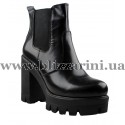 Ботильоны 531-405 siyah acma черная кожа бот