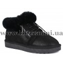 Угги, дутики L5518-1 black (прес) (полн искус мех)  черный сатин замш  зима