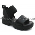 Босоніжки S17-1000 black leather черная кожа л