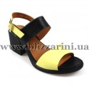 Босоніжки 700 017 018 черн/желт кожа л