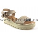 Босоніжки 032 прес beige кожа л