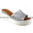 Сабо, шлепанцы 16232-6 кожзам silver л