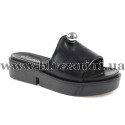Сабо, шлепанцы 6907 (прес) black кожа л