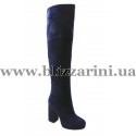 Ботфорты KR372-09-199-4BM (мех 4) blue замш з