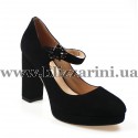 Туфлі KR407-03-584  black замш т