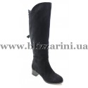 Сапоги KR406-02-584-4BM (бол разм) (мех 4) black замш з