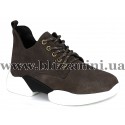 Кросiвки, кеди 6988-2 coffee кожзам  кофе замш  туф