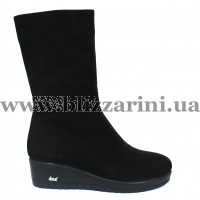 Полусапоги G019 9253 106 черный замш (мех 4) (бол разм) зима