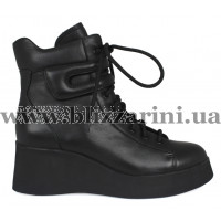 Ботинки BZ222-4R-A (полн мех) черная кожа бот з
