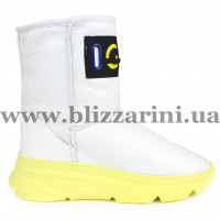 Угги, дутики 415 2020K41 302-002 (полн мех) белая кожа бот з