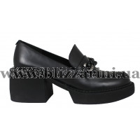 Туфлі 18J959-03D-6365-1 черная кожа туф