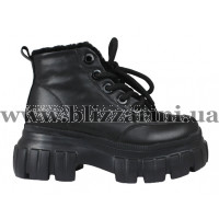 Ботинки 20829M-3-H (полн шерсть) черная кожа бот з