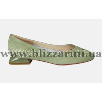 Балетки H6109-915-2050 зеленый замш туф
