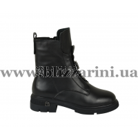 Ботинки 22G560-F329-NP332G (полн мех) (мал разм) черная кожа бот з