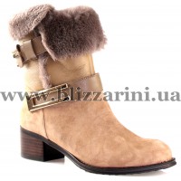 Сапоги V10B8-01M-7 (полн мех) beige кожа/замш з