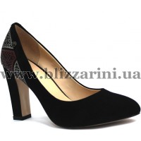 Туфлі KR3100-33-584L black замш  т