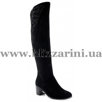 Ботфорты J19-G263-625/12 black замш ос
