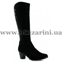 Сапоги AA441-L21-G14 black замш ос