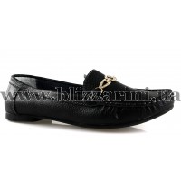 Мокасины, слипоны 560-15 прес black кожа т