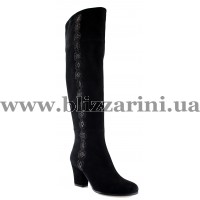 Ботфорты C1395-20-995F-04 (МЕХ4) black замш з