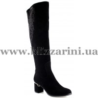 Сапоги 1765L19-M18-766BM (МЕХ4) black замш з